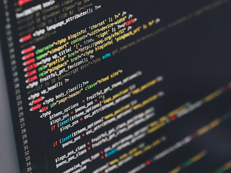 Individuelle Webentwicklung – Code auf Bildschirm